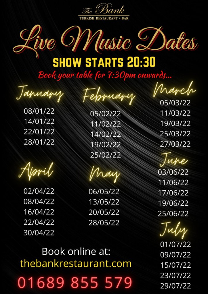 Live Music 2022 dates